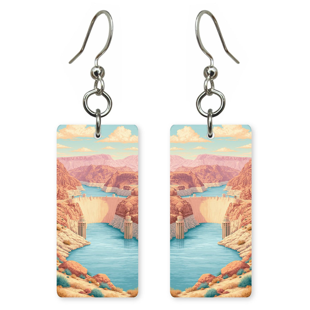 Hoover Dam — She's Choosing earrings, shown as a pair