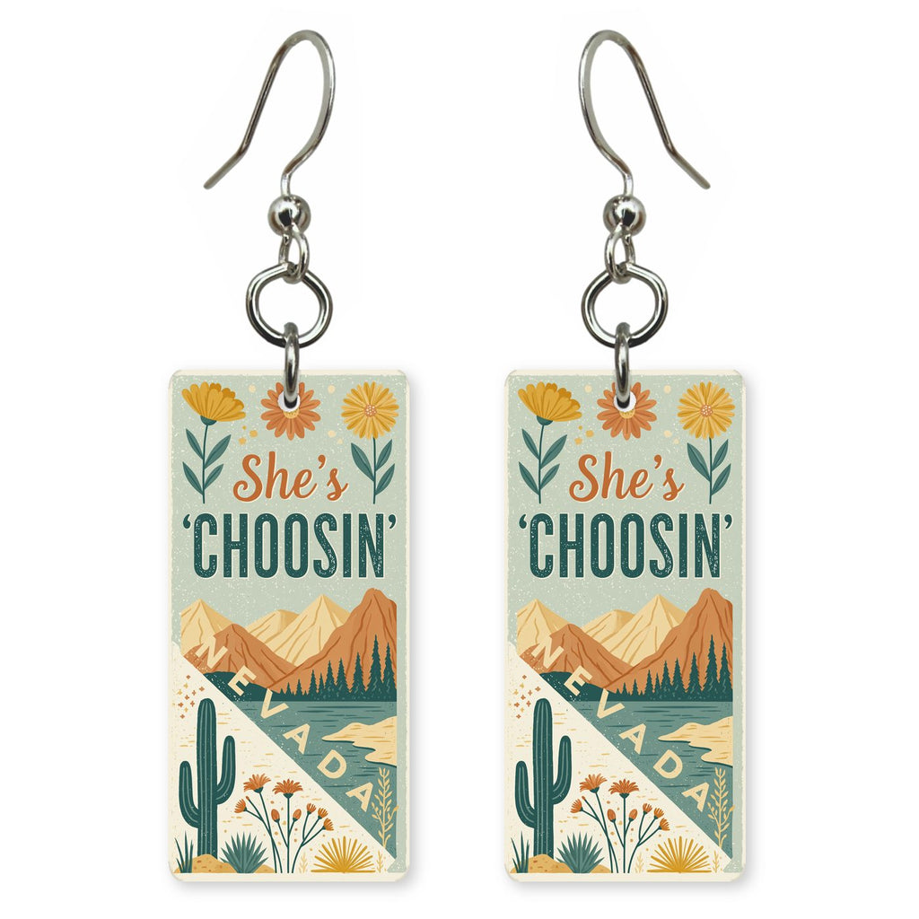 Cactus Deco — She's Choosing earrings, shown as a pair