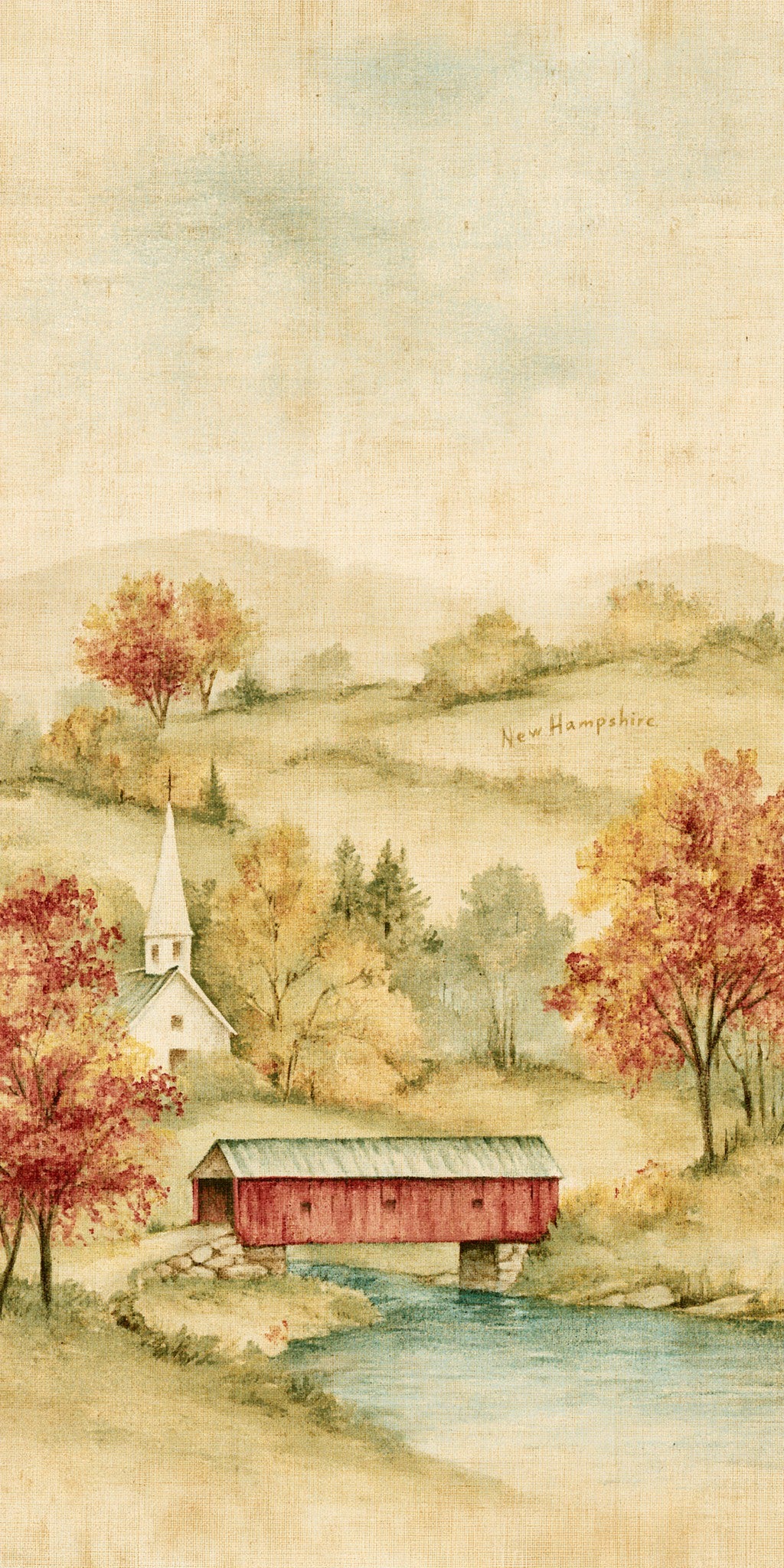 Covered Bridge Autumn — full design art