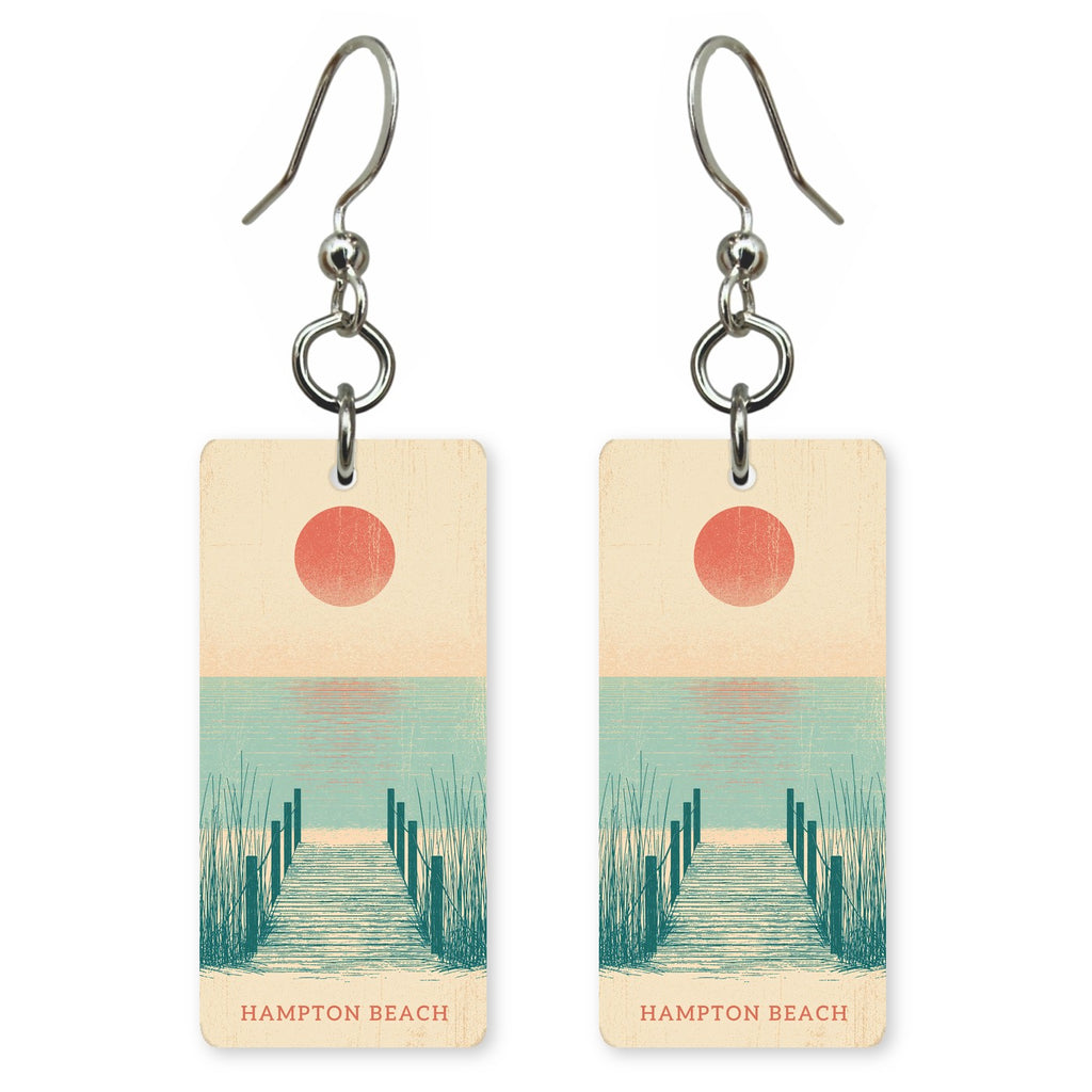 She's Choosing New Hampshire Earrings | Hampton Beach Boardwalk | SC29B1