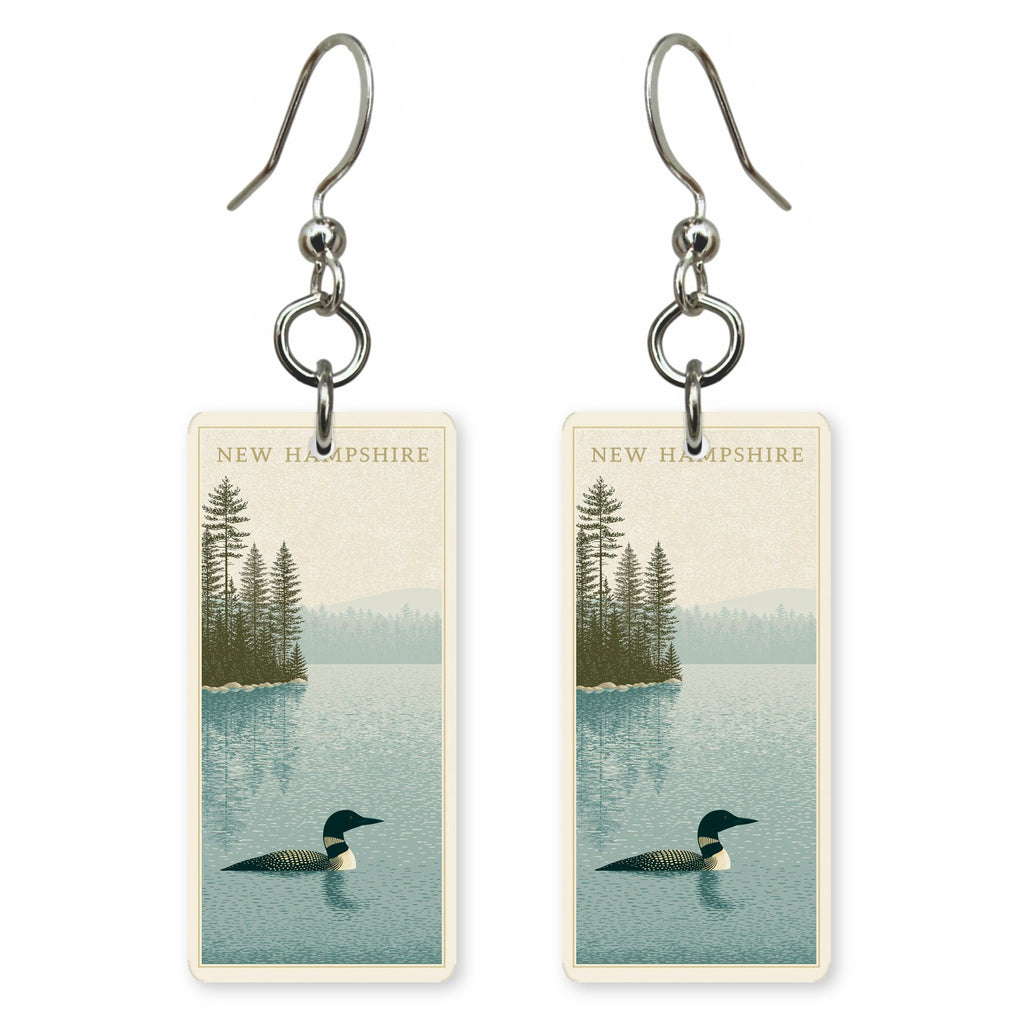 She's Choosing New Hampshire Earrings | Loon Lake Pines | SC29B2