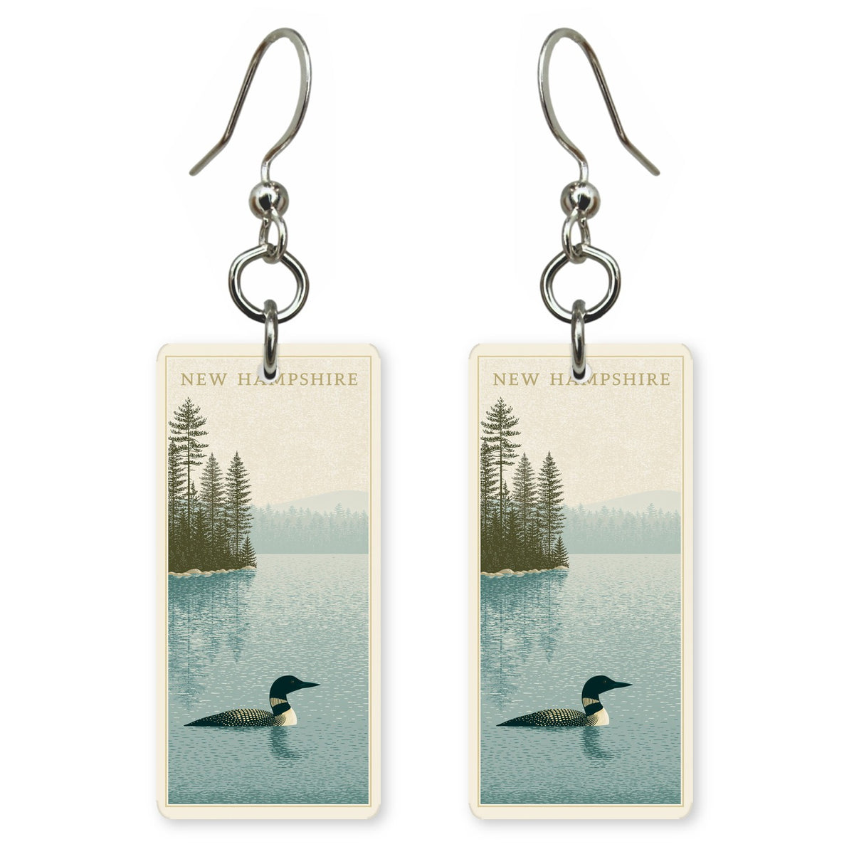 She's Choosing New Hampshire Earrings | Loon Lake Pines | SC29B2