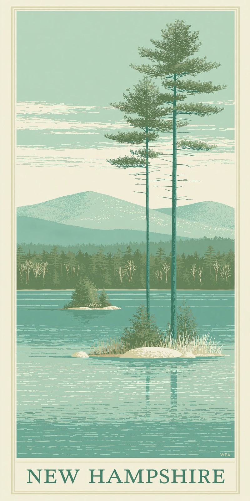 She's Choosing New Hampshire Earrings | Lake Island Pines | SC29B3