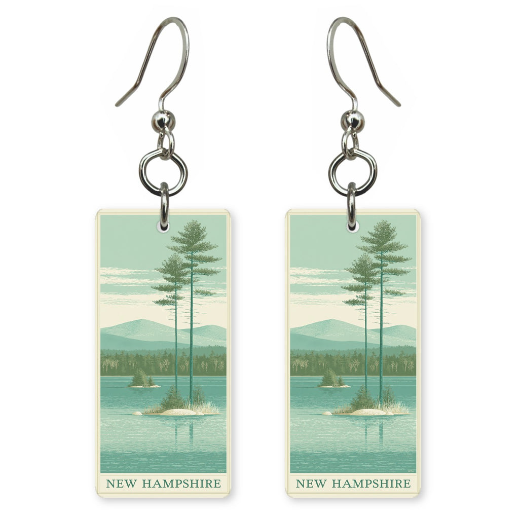 She's Choosing New Hampshire Earrings | Lake Island Pines | SC29B3