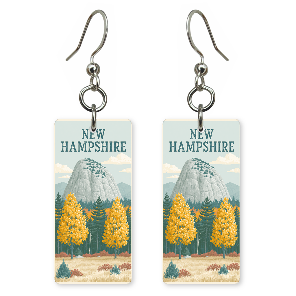 She's Choosing New Hampshire Earrings | Autumn Granite Dome