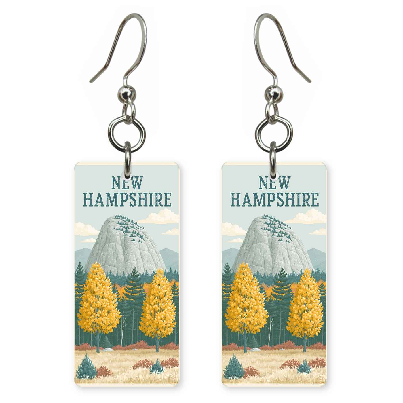 She's Choosing New Hampshire Earrings | Autumn Granite Dome