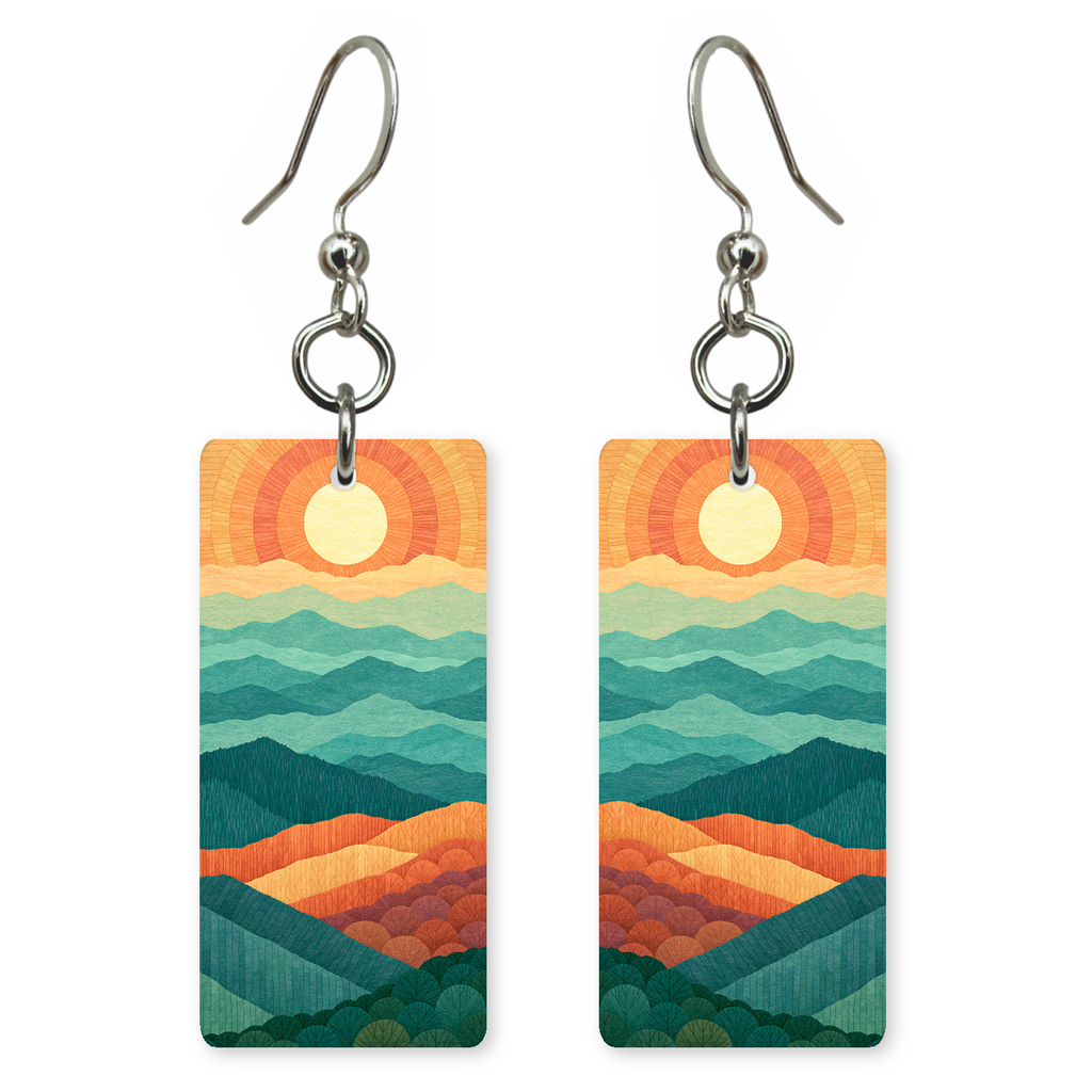 She's Choosing New Hampshire Earrings | Sunset Ridge Layers