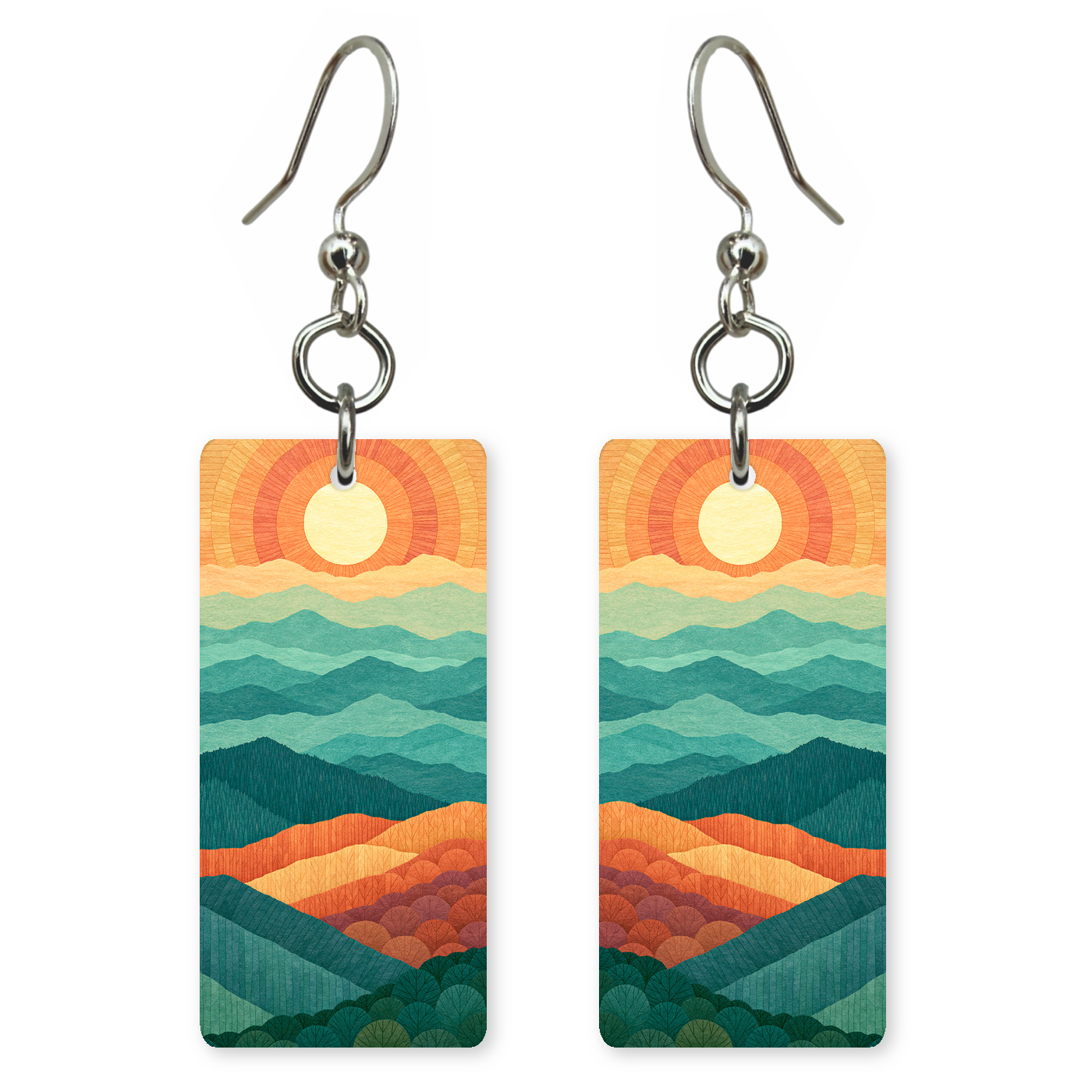 She's Choosing New Hampshire Earrings | Sunset Ridge Layers