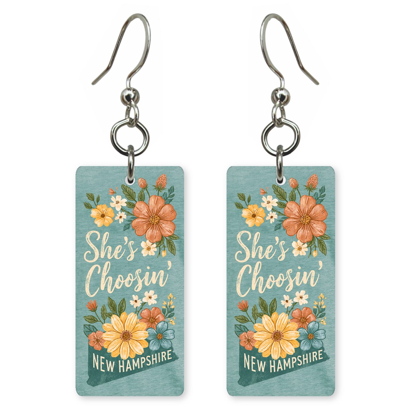 Floral Bouquet — She's Choosing earrings, shown as a pair
