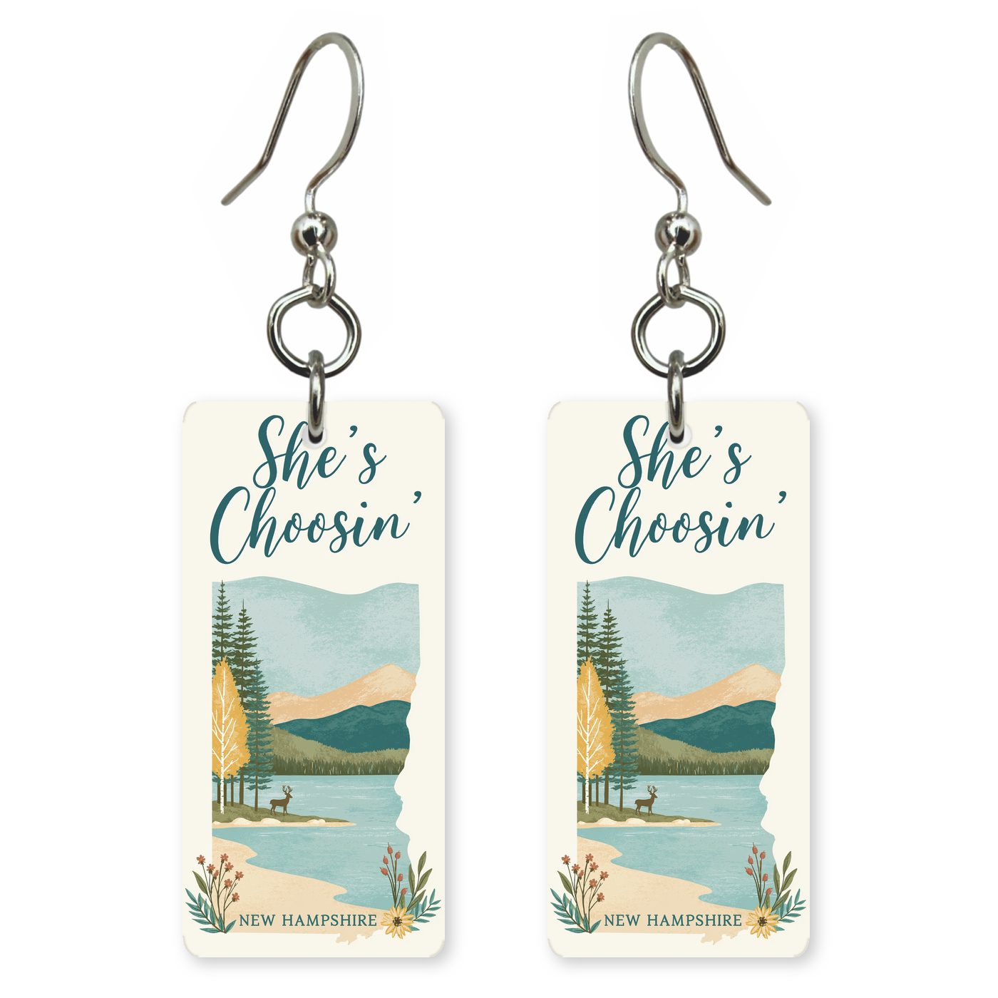 Lake Deer — She's Choosing earrings, shown as a pair