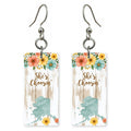 Floral Wood Silhouette — She's Choosing earrings, shown as a pair