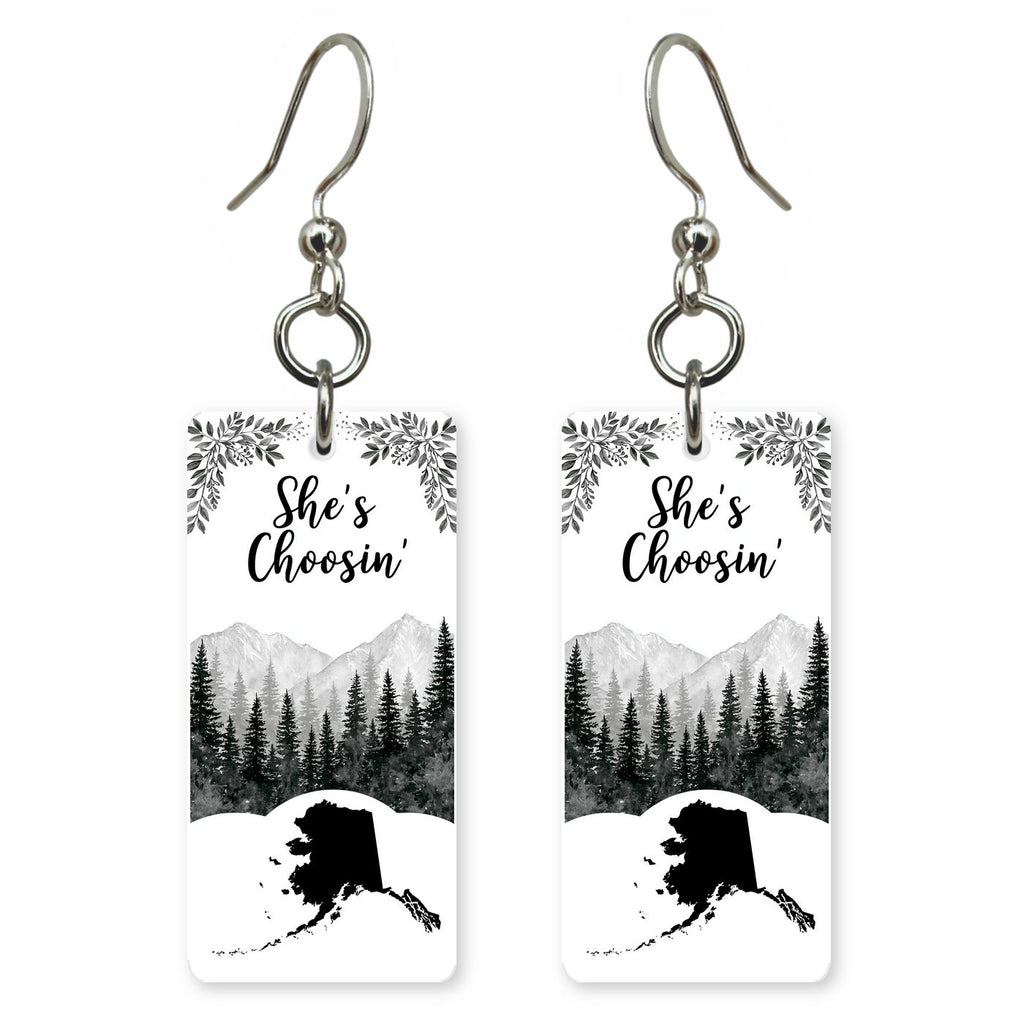 Midnight Forest — She's Choosing earrings, shown as a pair