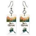 Forest Silhouette — She's Choosing earrings, shown as a pair