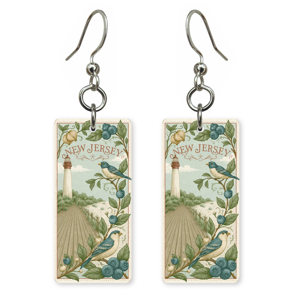 Lighthouse Blueberries — She's Choosing earrings, shown as a pair