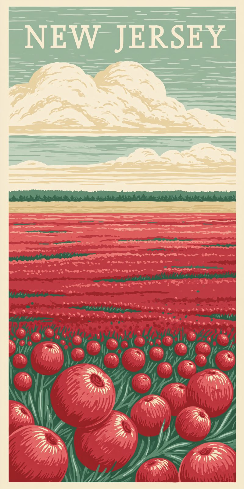 She's Choosing New Jersey Earrings | Cranberry Harvest Bog