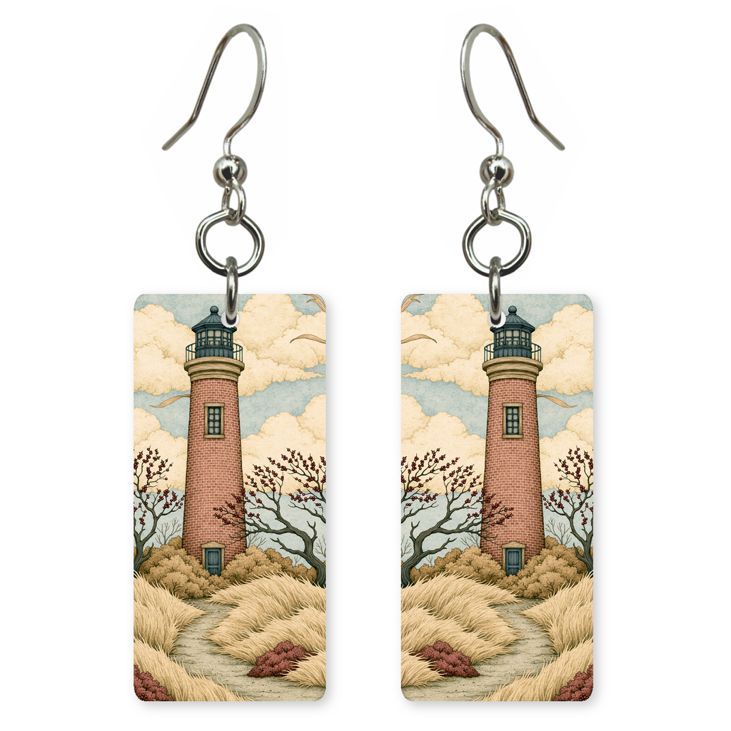 She's Choosing New Jersey Earrings | Brick Lighthouse Dunes