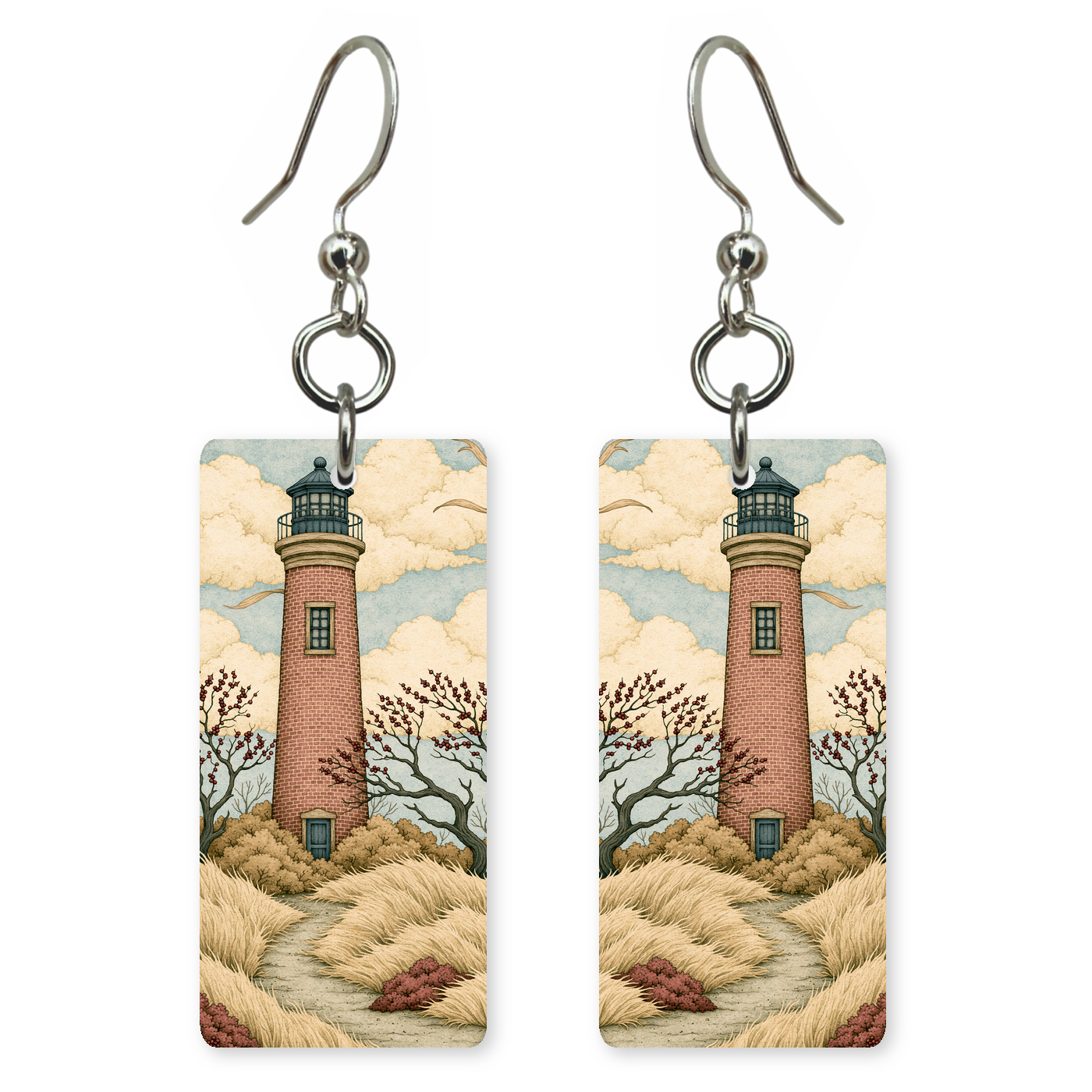 She's Choosing New Jersey Earrings | Brick Lighthouse Dunes