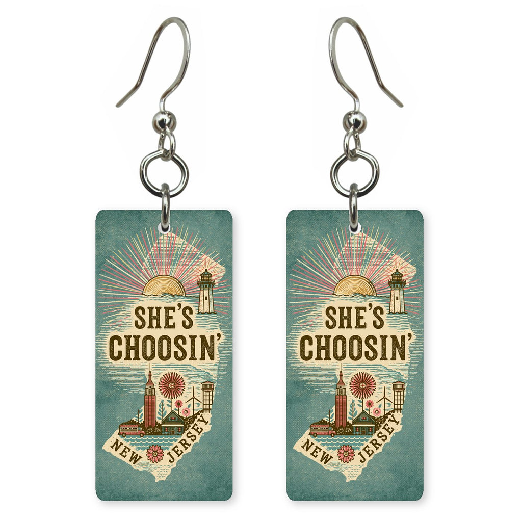 Sunrise Boardwalk — She's Choosing earrings, shown as a pair