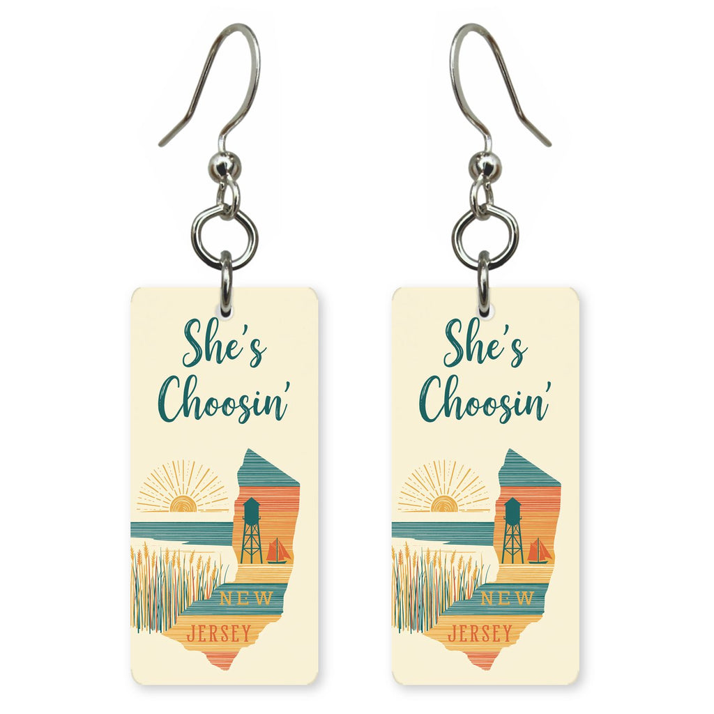 Shore Sunrise — She's Choosing earrings, shown as a pair