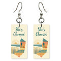 Shore Sunrise — She's Choosing earrings, shown as a pair