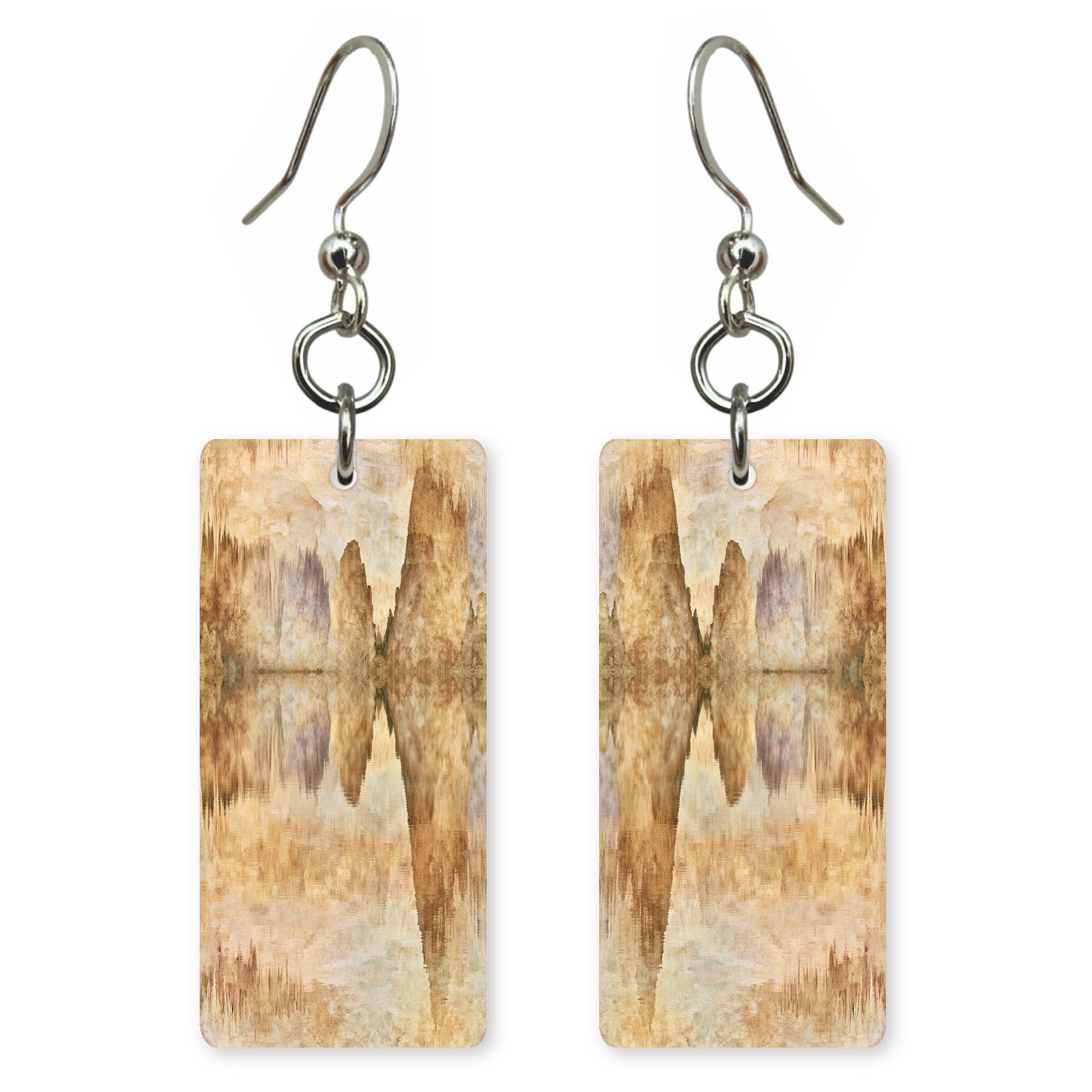 Carlsbad Caverns Underground Lake — She's Choosing earrings, shown as a pair