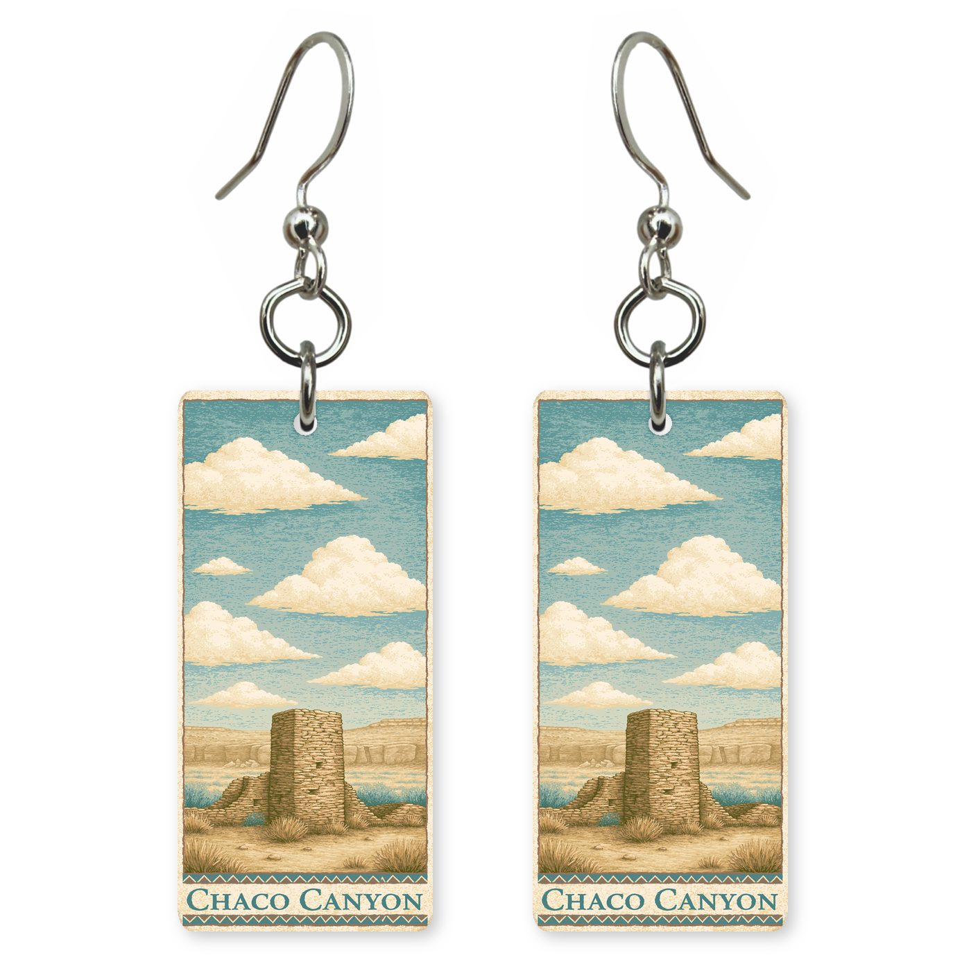 Chaco Canyon Ancient Stone — She's Choosing earrings, shown as a pair