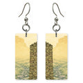 Chaco Canyon Ruins Golden — She's Choosing earrings, shown as a pair