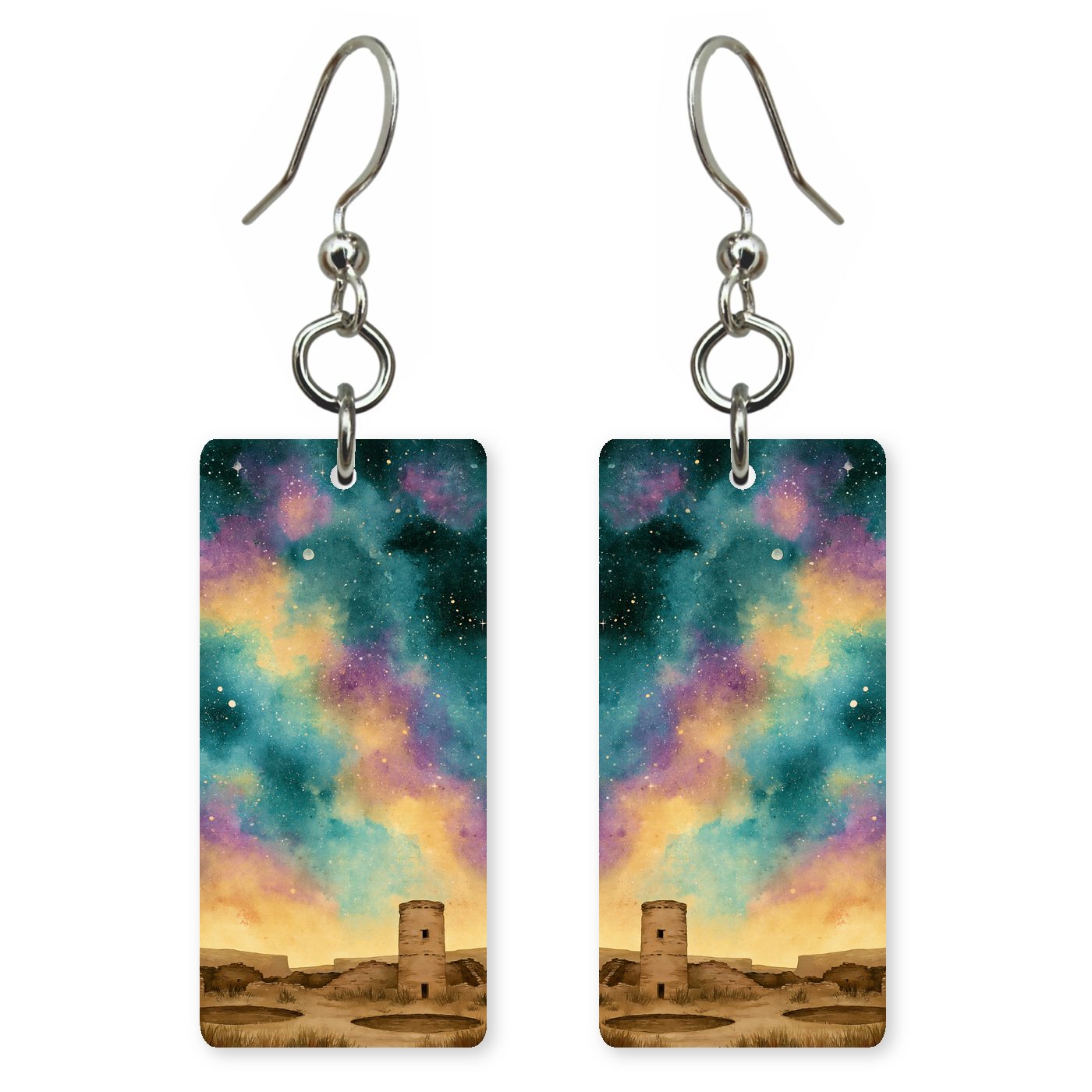 Chaco Canyon Milky Way — She's Choosing earrings, shown as a pair