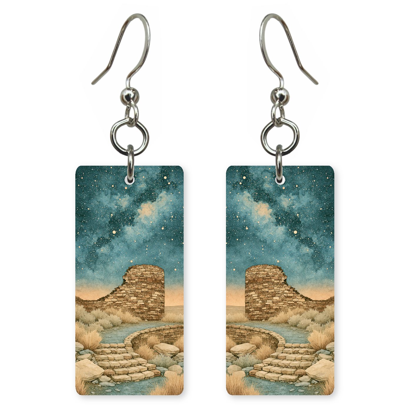 Chaco Canyon Milky Way — She's Choosing earrings, shown as a pair