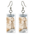 Bandelier National Monument Cliff — She's Choosing earrings, shown as a pair