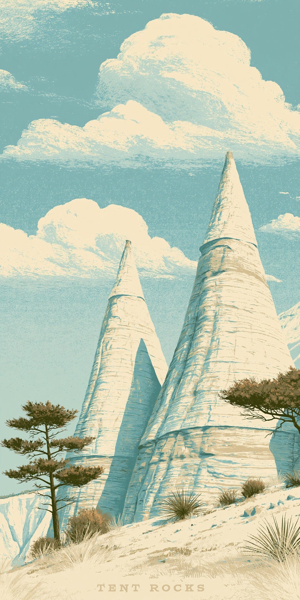 Kasha-Katuwe Tent Rocks Cone-shaped — full design art