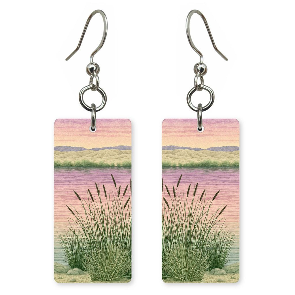 Lake Havasu Sunrise Calm — She's Choosing earrings, shown as a pair