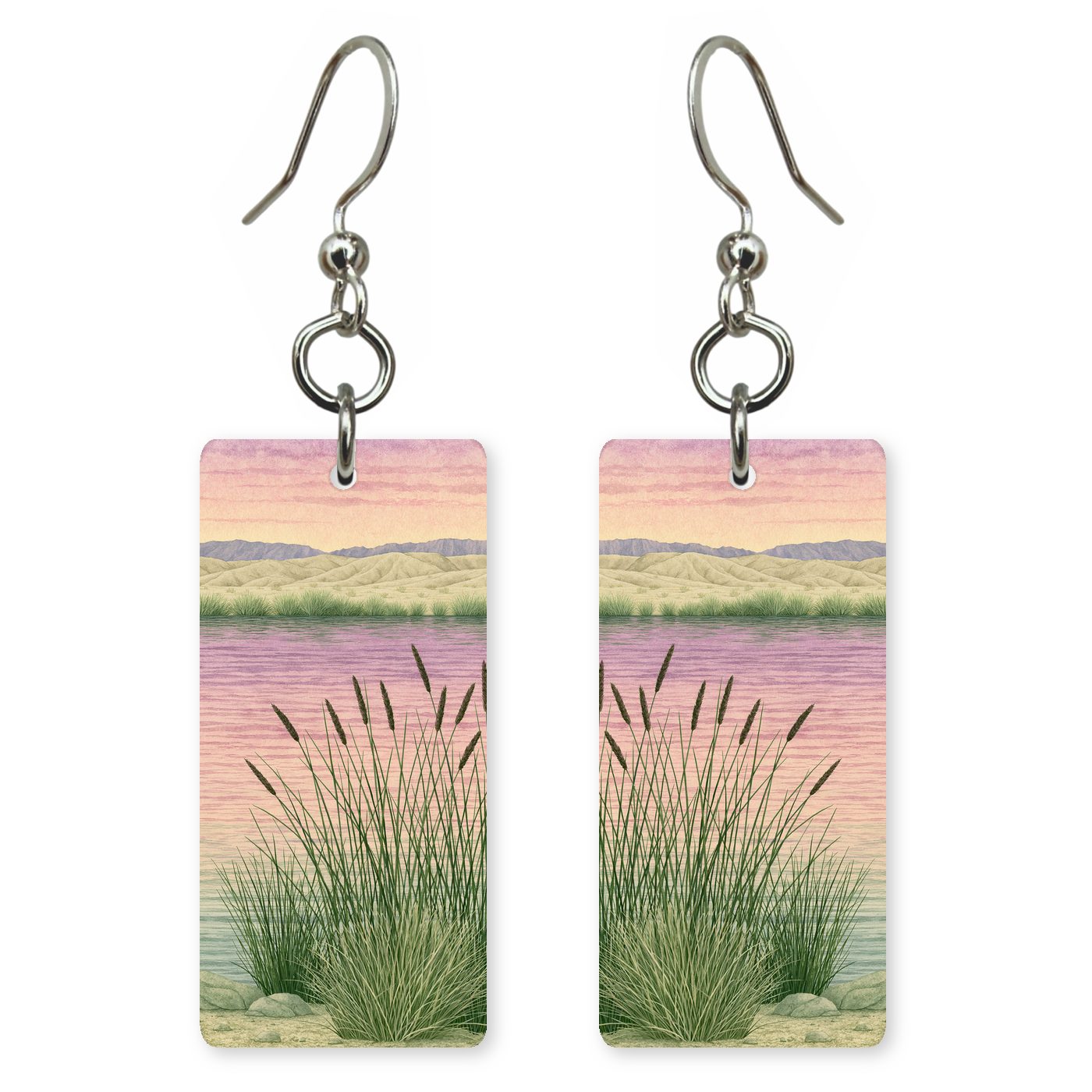 Lake Havasu Sunrise Calm — She's Choosing earrings, shown as a pair