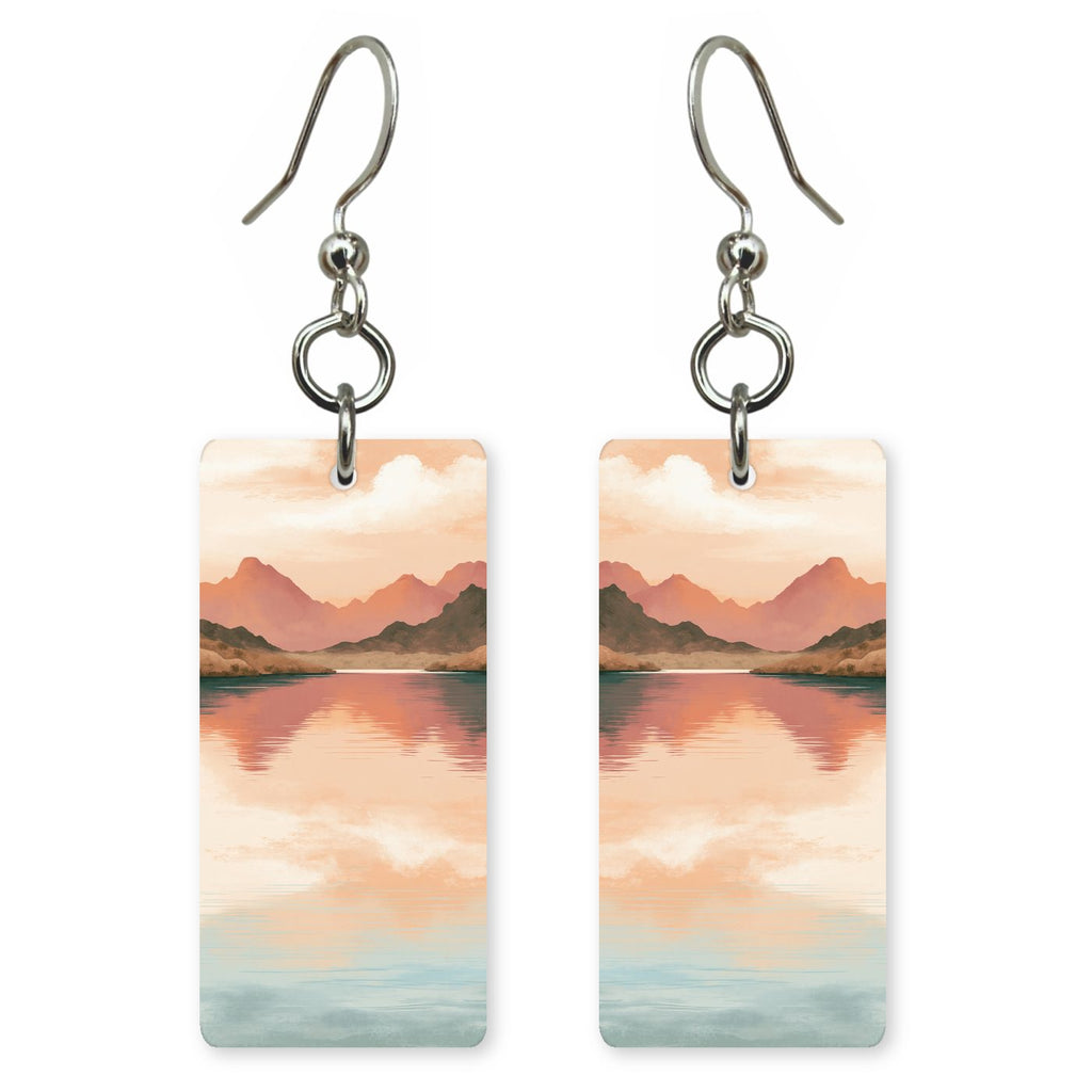 Lake Havasu Sunrise Calm — She's Choosing earrings, shown as a pair