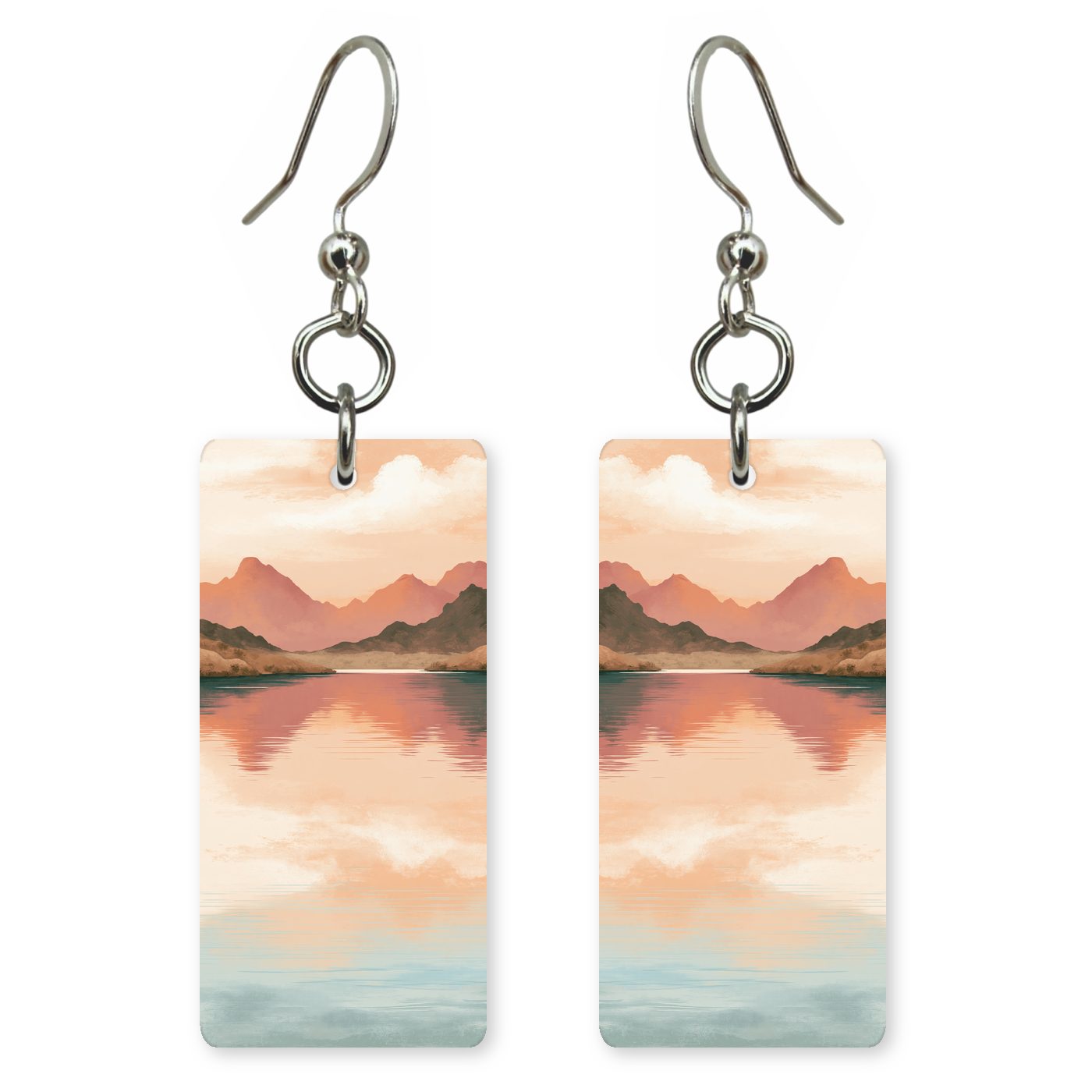 Lake Havasu Sunrise Calm — She's Choosing earrings, shown as a pair