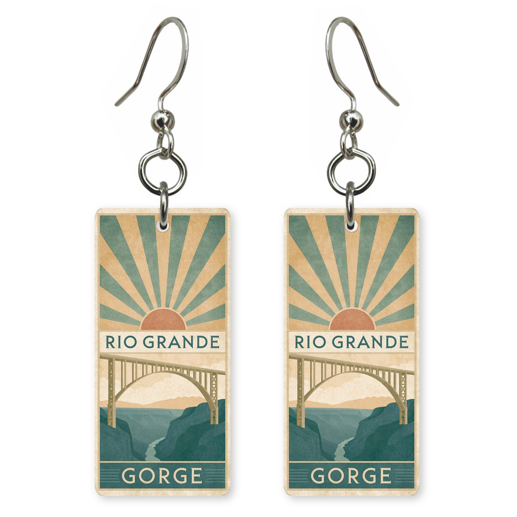 Rio Grande Gorge Bridge — She's Choosing earrings, shown as a pair