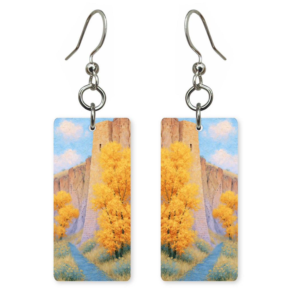 Bandelier National Monument Autumn — She's Choosing earrings, shown as a pair