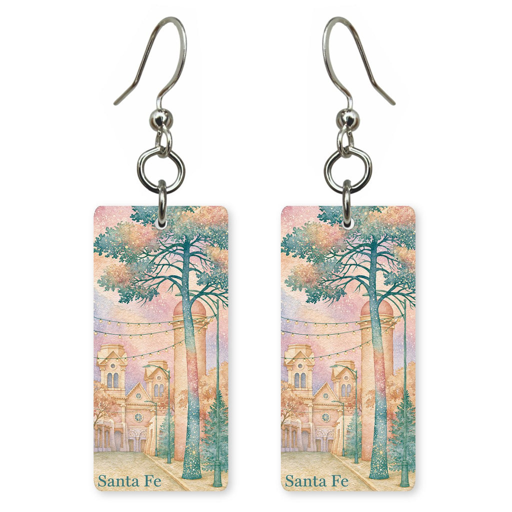 Santa Fe Plaza Historic — She's Choosing earrings, shown as a pair