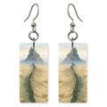 Shiprock Aerial View Jagged — She's Choosing earrings, shown as a pair
