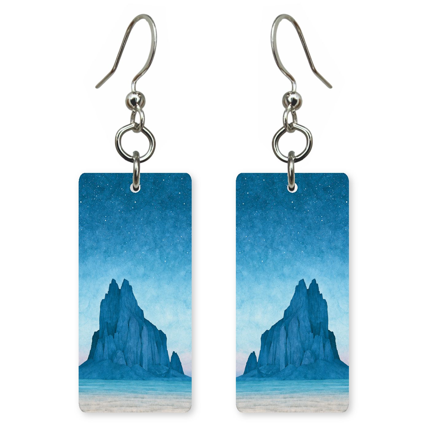 Shiprock Night Stars Overhead — She's Choosing earrings, shown as a pair