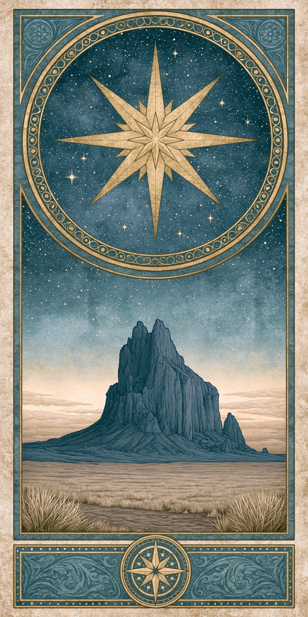 Shiprock Night Stars Overhead — full design art