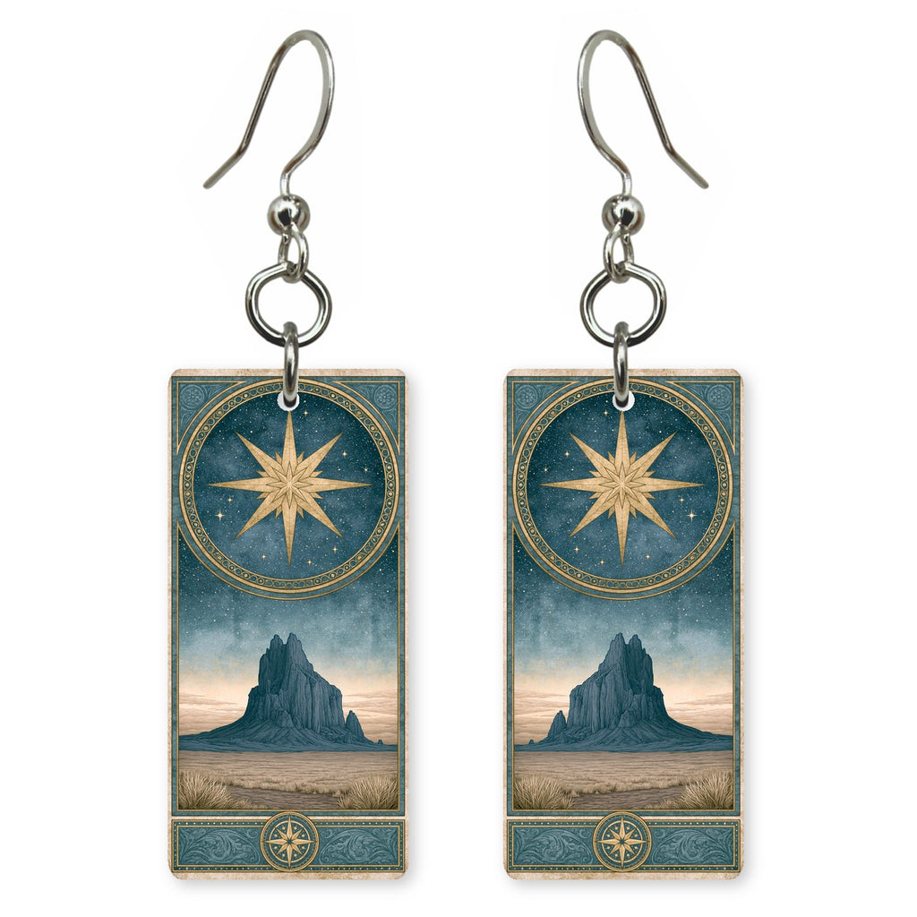 Shiprock Night Stars Overhead — She's Choosing earrings, shown as a pair