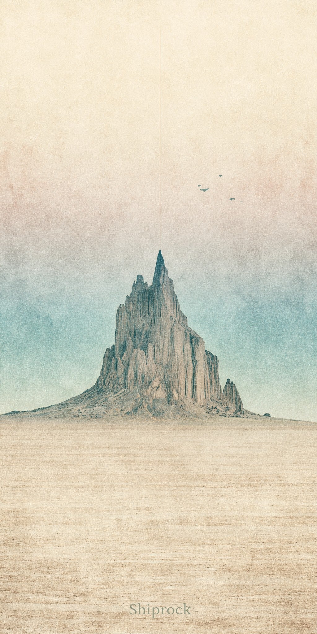 Shiprock Towering Volcanic Rock — full design art
