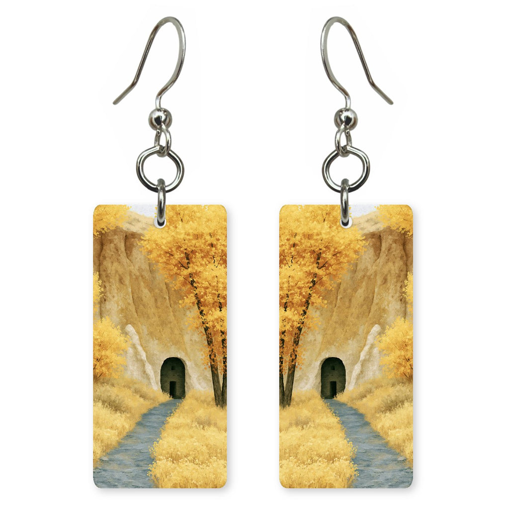 Bandelier National Monument Autumn — She's Choosing earrings, shown as a pair
