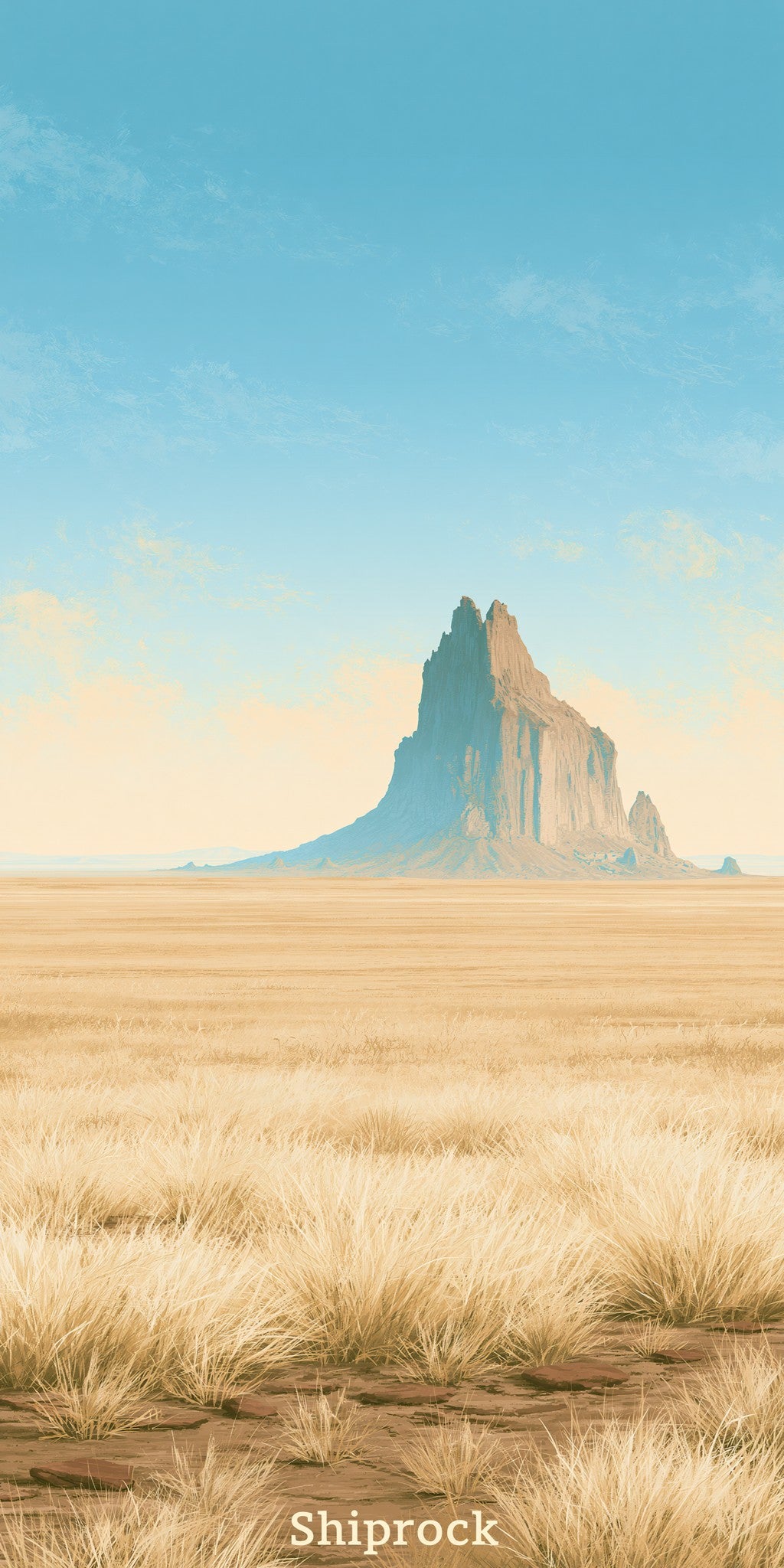 Shiprock Towering Volcanic Rock — full design art