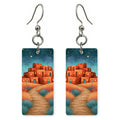 Taos Pueblo Starry Night — She's Choosing earrings, shown as a pair