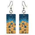 Taos Pueblo Starry Night — She's Choosing earrings, shown as a pair
