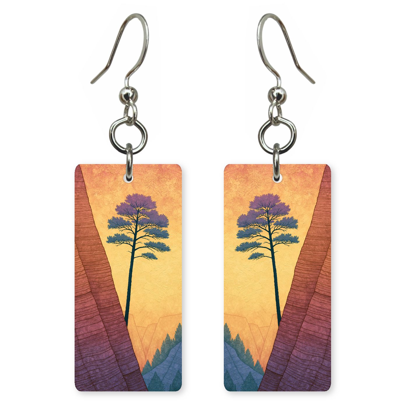 Tent Rocks Canyon Soft — She's Choosing earrings, shown as a pair