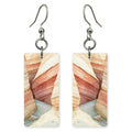 Tent Rocks Slot Canyon — She's Choosing earrings, shown as a pair