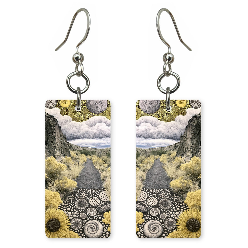 Bandelier Canyon Trail Ancient — She's Choosing earrings, shown as a pair